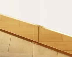 Ilcom Joint FI en acier inoxydable pour plinthe Or poli - 60mm x 30mm x 12mm