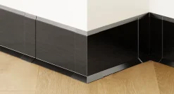 Joint FI en acier inoxydable pour plinthe Noir satiné - 100mm x 30mm x 12mm-Ilcom Discount