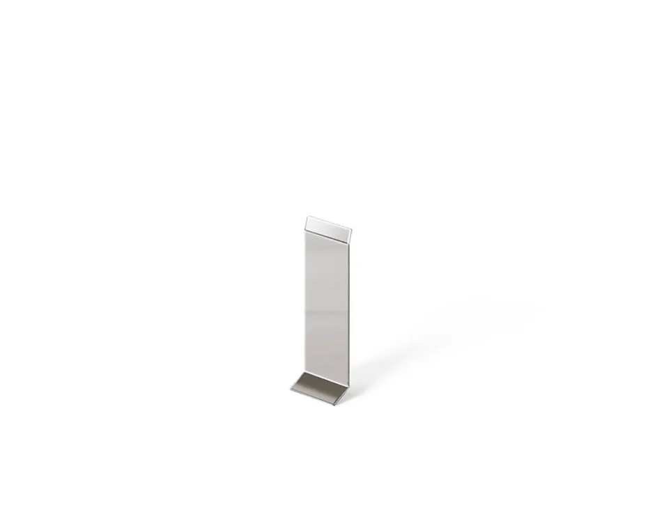 Ilcom Joint FI en acier inoxydable pour plinthe Argent poli - 60mm x 30mm x 12mm