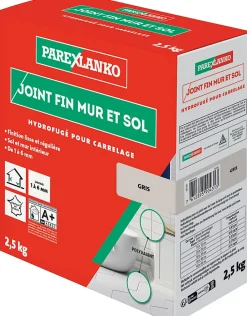 Parexlanko Joint fin pour carrelage mur et sol gris 2,5 kg