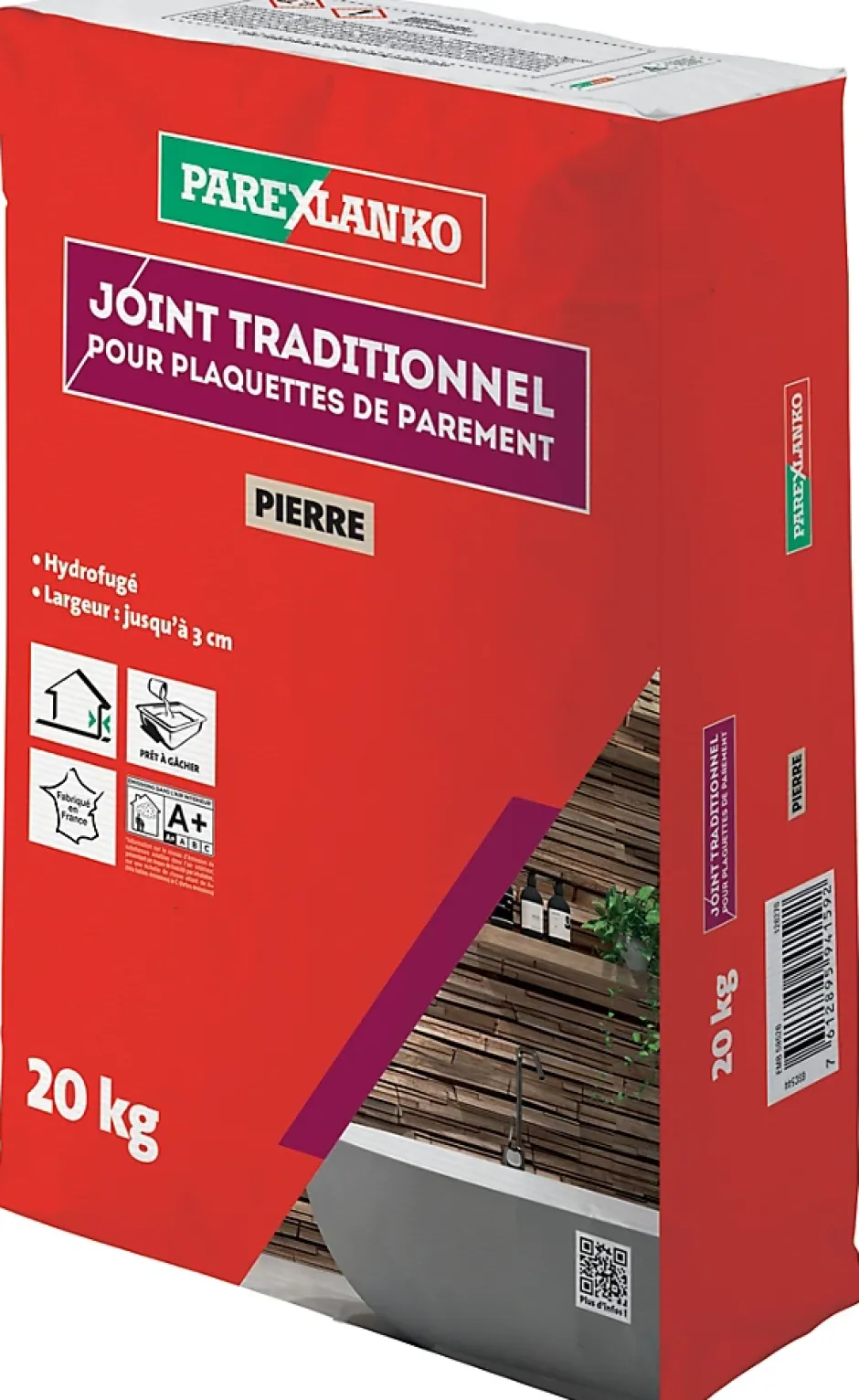 Joint pour plaquettes de parement intérieur et extérieur pierre poudre 20kg-Parexlanko Hot