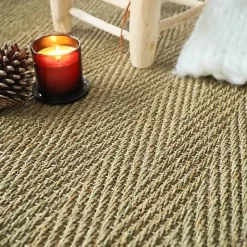 Décoweb Jonc de mer - Assam - Chevron - Rouleau de 2m x 8m