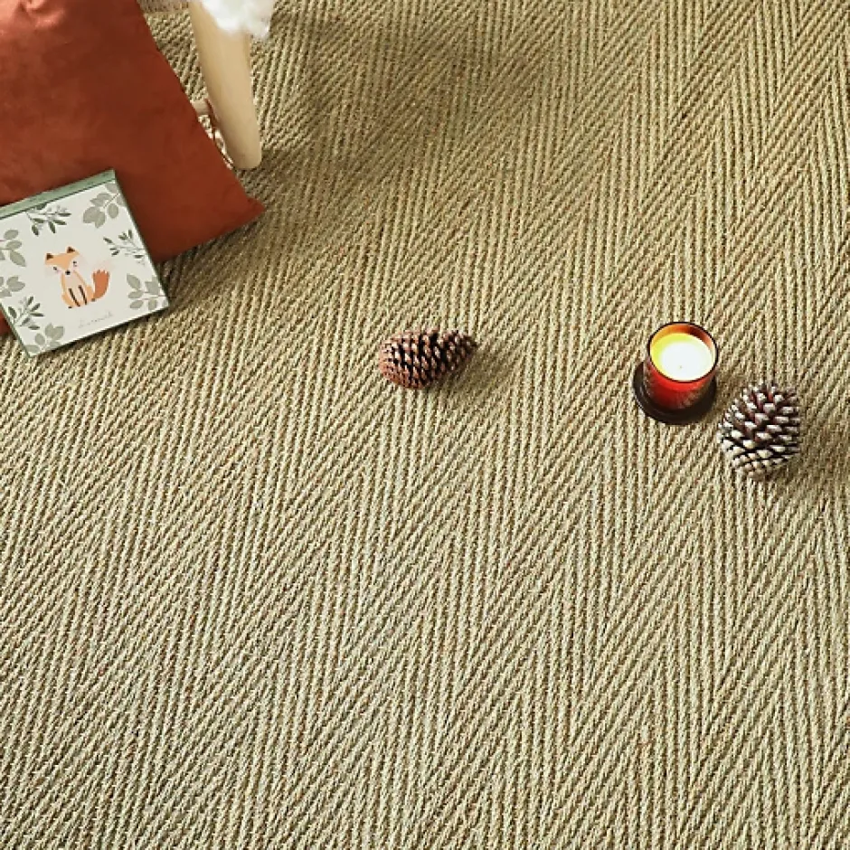 Décoweb Jonc de mer - Assam - Chevron - Rouleau de 2m x 8m