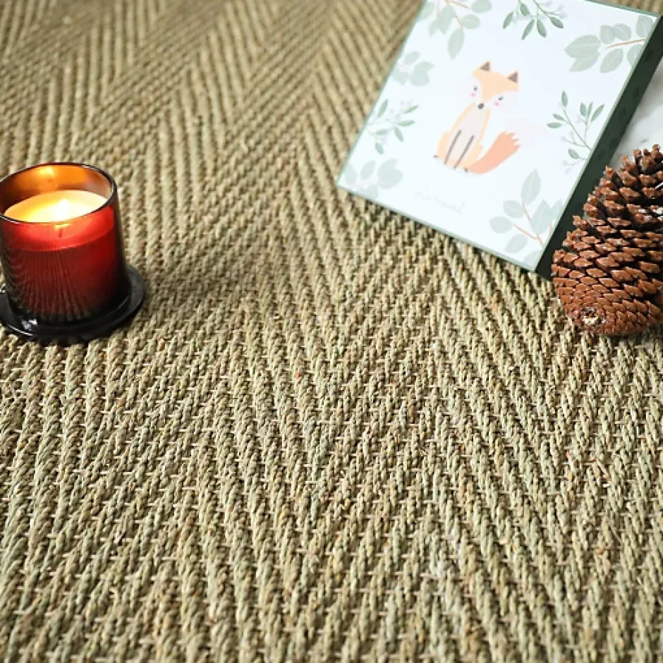 Jonc de mer - Assam - Chevron - Rouleau de 2m x 9m-Décoweb Clearance