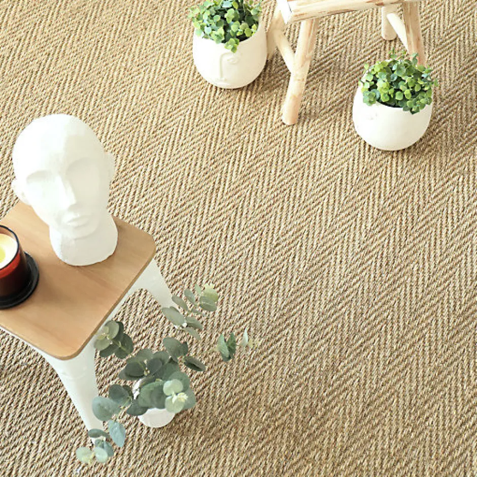 Décoweb Jonc de mer - Bihar - Fin chevron - Rouleau de 2m x 16m