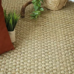 Décoweb Jonc de mer - Chennai - Natté 4x4 - Echantillon 15 x 20 cm