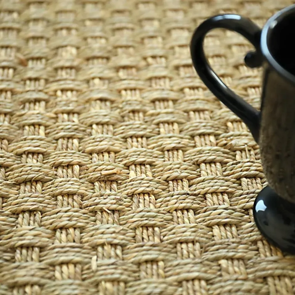 Jonc de mer - Paro - Fin Natté 4x4 - Echantillon 15 x 20 cm-Décoweb Best