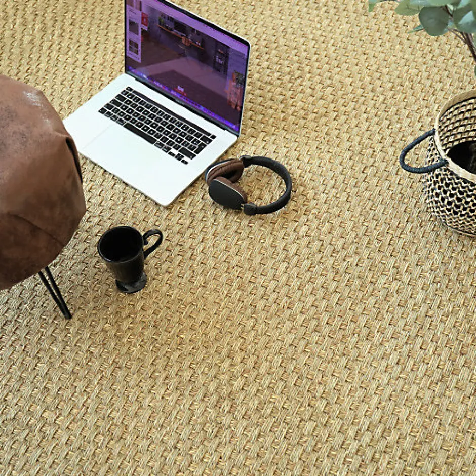 Décoweb Jonc de mer - Paro - Fin Natté 4x4 - Rouleau de 2m x 17m