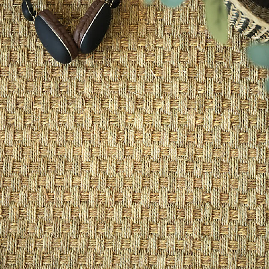 Décoweb Jonc de mer - Paro - Fin Natté 4x4 - Rouleau de 2m x 2m