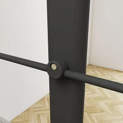 Kit Balustrade 1ml garde-corps avec 5 barreaux fixation latérale en aluminium noir mat-Saniland Online