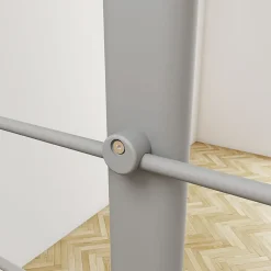 Saniland Kit Balustrade 1ml garde-corps avec 5 traverses fixation latérale en aluminium Gris mat