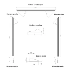 Kit chambranle de porte complet prédécoupé-Nordlinger Pro Discount