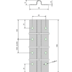Slid’Up By Mantion Kit coulissant 16 mm - rails 4 x 1,95 m pour portail de 4 m - 400 kg