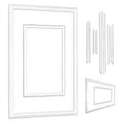 Kit de 2 cadres muraux (8 pièces) DP1 et DP1 mini 39x65+65x99, polystyrène dur antichoc, prêt à poser.-Deccart Best