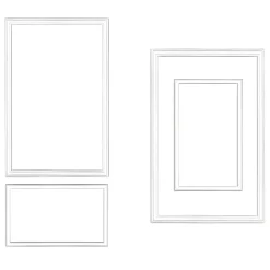 Kit de 2 cadres muraux (8 pièces) DP1 et DP1 mini 39x65+65x99, polystyrène dur antichoc, prêt à poser.-Deccart Best