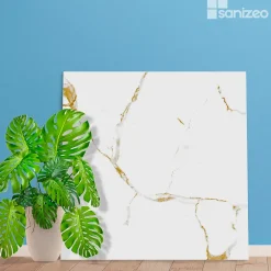 Kit de 2 Panneaux d'Habillage Décoratif Mural Douche, L120xl120x0.4 cm, finition doré, Calacatta GOLD KOBERTIN-Kobert-in New