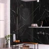 Kit de 2 Panneaux d'Habillage Décoratif Mural Douche, L120xl120x0.4 cm, finition marbre noir, Infinite Black KOBERTIN-Kobert-in