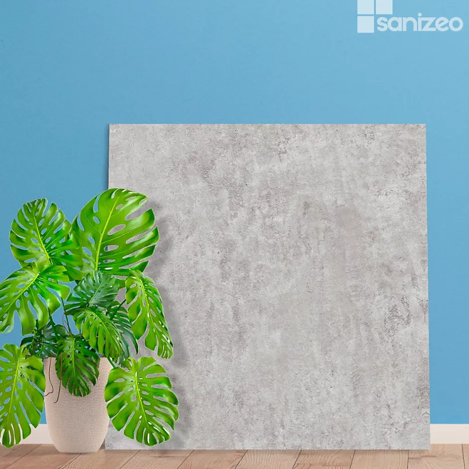 Kobert-in Kit de 2 Panneaux d'Habillage Décoratif Mural Douche, L120xl120x0.4 cm, finition béton, Urban Concrete KOBERTIN