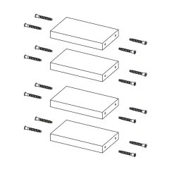 Kit de connexion Claustra MDF imitation chêne 22 x 170 mm Foge