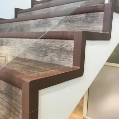 KIT de finition pour escaliers en PVC, marron, 1m-Quest Hot