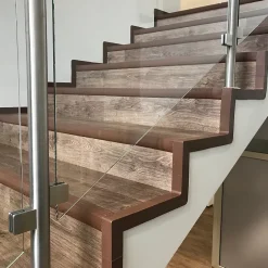 KIT de finition pour escaliers en PVC, marron, 1m-Quest New