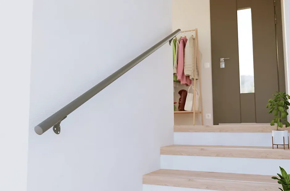 Kit de fixation pour main courante aluminium taupe-Alumin'home Sale