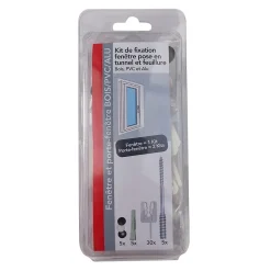 Kit de fixation pour pose en tunnel et feuillure de fenêtre et porte fenêtre-Acbat
