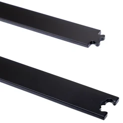 Kit de porte coulissante compatibilité porte d'une épaisseur de 35-45 mm et largeur max. 1 m charge max. 100 Kg acier brun foncé-Homcom Discount