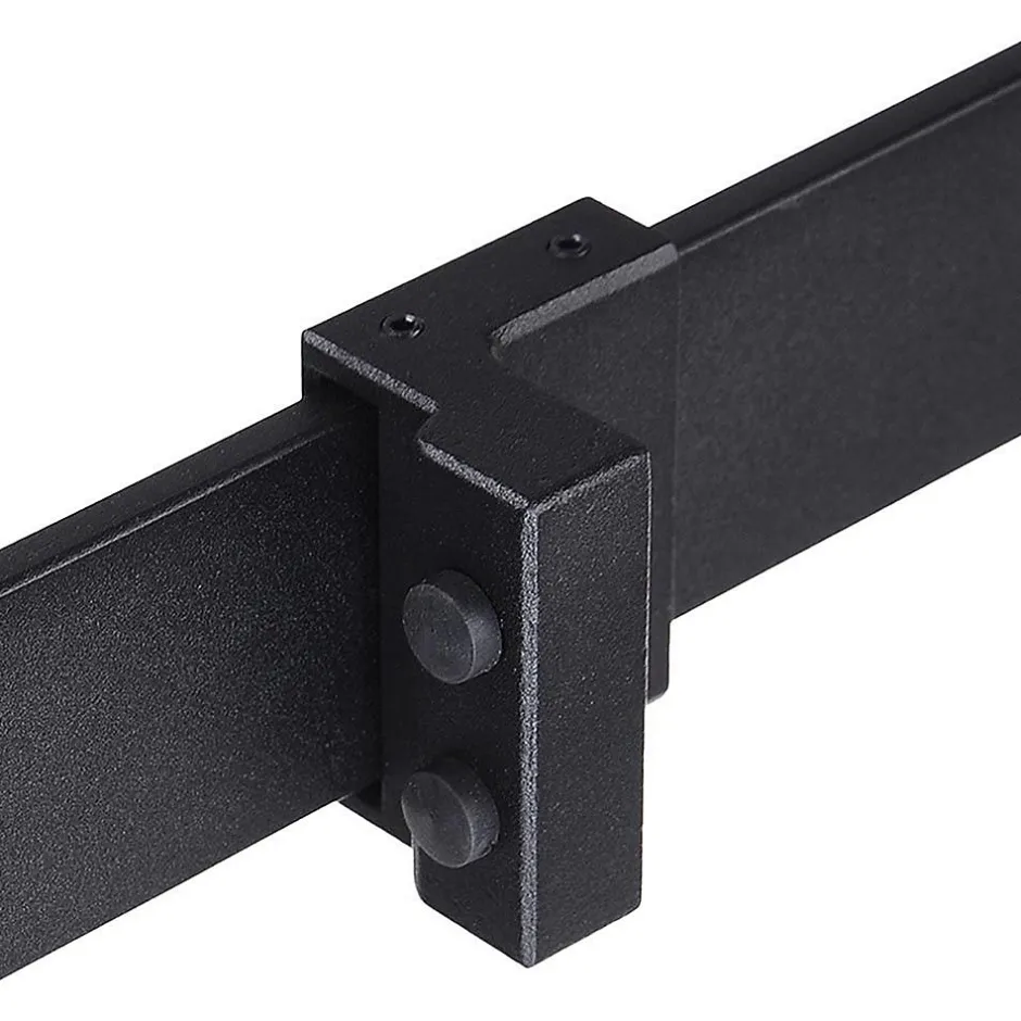 Kit de porte coulissante compatibilité porte d'une épaisseur de 35-45 mm et largeur max. 1 m charge max. 100 Kg acier brun foncé-Homcom Discount