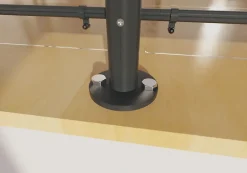 Kit garde corps à plat Oxalis gris 2m-Alumin'home Hot