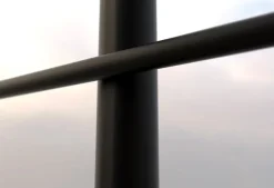 Kit garde corps latéral Oxalis noir ral 9005 2m-Alumin'home Sale