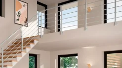 Kit garde-corps à plat Cala en aluminium gris clair RAL 7035-Sogem Clearance