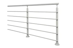 Kit garde-corps à plat Cala en aluminium gris clair RAL 7035-Sogem Clearance