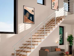 Kit garde-corps à plat Cala en aluminium gris clair RAL 7035-Sogem Clearance