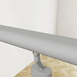 Kit Garde-corps 1.5m alu argent avec 5 traverses et main courante - Pose verticale à plat - Intérieur et extérieur-AICA Sanitaire Clearance