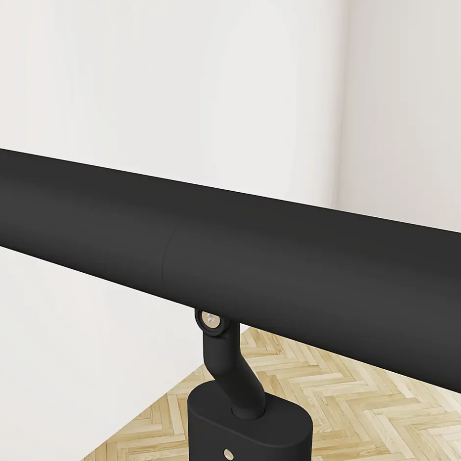 Kit Garde-corps 1m alu noir avec 5 traverses et main courante - Pose suspendue et latérale - Intérieur et extérieur-AICA Sanitaire Best