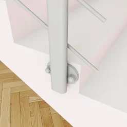 Kit Garde-corps 2ml garde-corps avec 5 traverses fixation latérale en aluminium Gris mat-Saniland