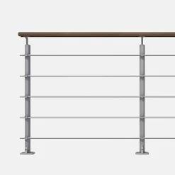 Kordo Kit garde-corps silver avec main courante Kebony 2m pose à plat, Opalu