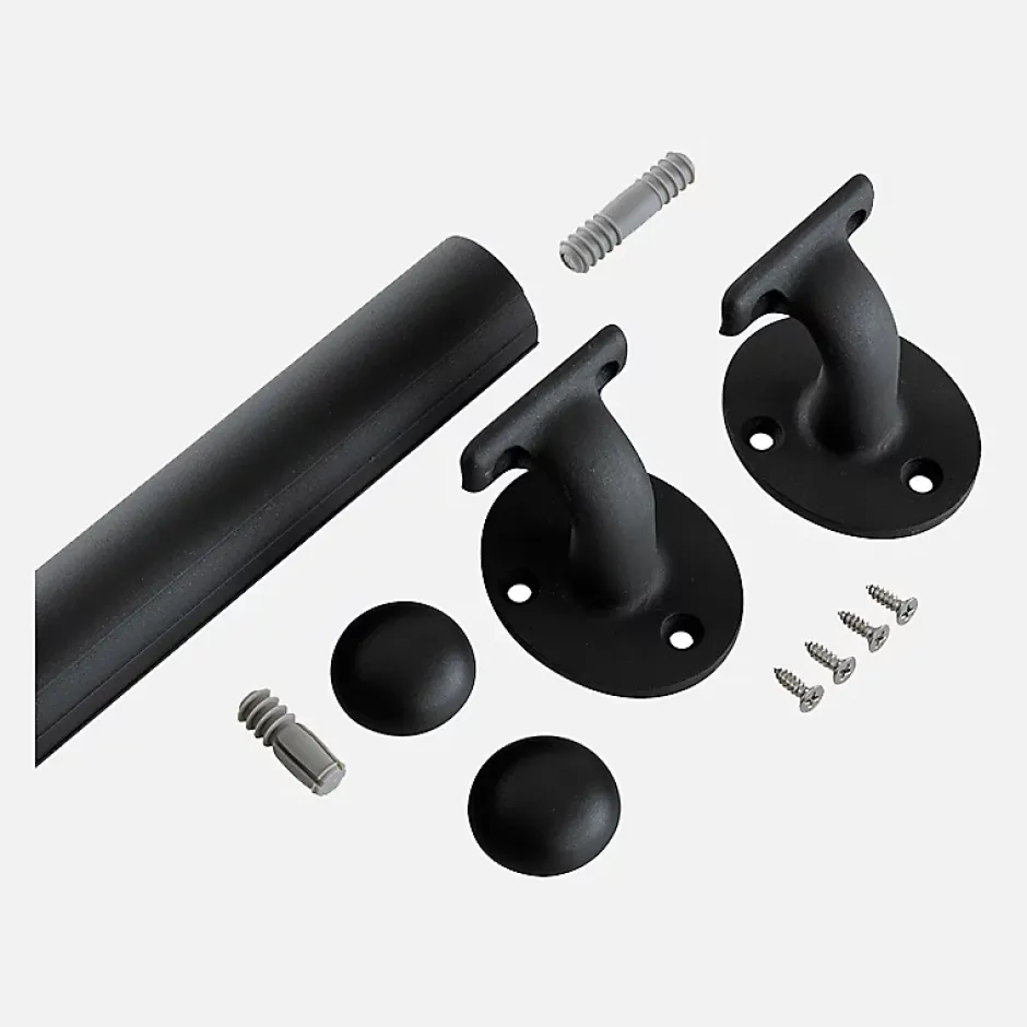 Kit main courante murale aluminium noir, Inoline-Kordo Clearance