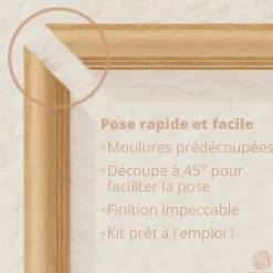 Kit moulures murales décorative 400cm - Cimaises - Plinthes - Style Haussmannien - Encadrement a peindre - 24 pièces-Decoparisienne Best