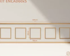 Kit moulures murales décorative 400cm - Cimaises - Plinthes - Style Haussmannien - Encadrement a peindre - 20 pièces-Decoparisienne Hot