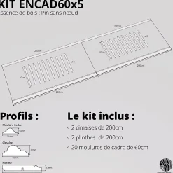 Kit moulures murales décorative 400cm - Cimaises - Plinthes - Style Haussmannien - Encadrement a peindre - 20 pièces-Decoparisienne Hot