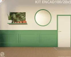 Kit moulures murales décorative 400 cm - Cimaises - Plinthes - Style Haussmannien - Encadrement a peindre - 24 pièces-Decoparisienne Sale