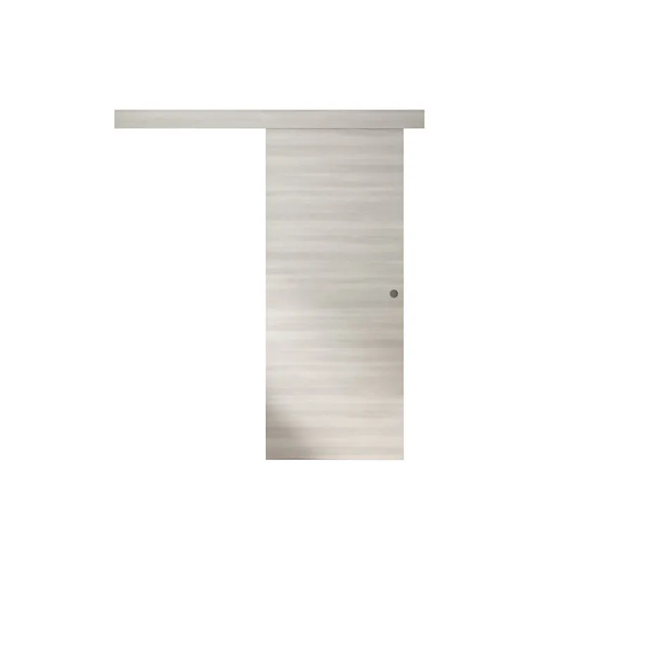 Optimum Kit Optirail Bilbao 2, Porte Coulissante, rail et bandeau Cache-Rail Mdf Revêtu 204 x 83 x 3,6 cm 204 x 83 x 3,6 cm