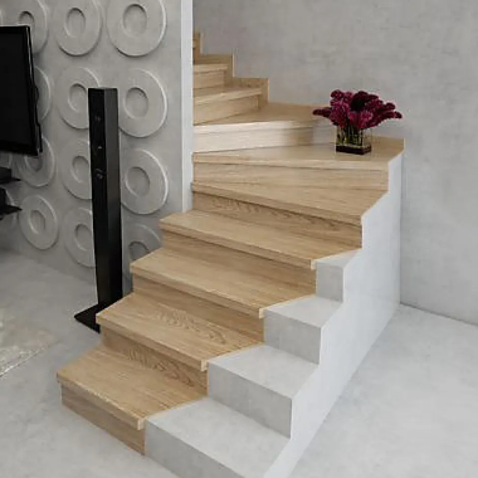 Kit plinthe escalier chêne brut pour kit de rénovation