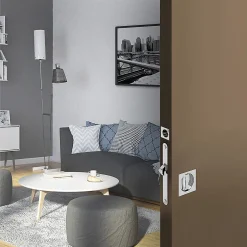 Slid’Up By Mantion Kit serrure à condamnation, poignée carrée, acier finition chromé