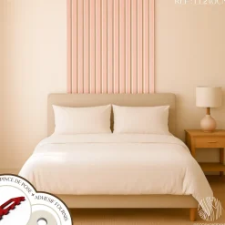 Decoparisienne Kit tasseaux adhésif cerisier naturel - Gabarit de pose offert - Surface de 1,2 M2 - Panneau tasseau sur-mesure