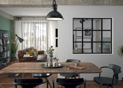 Kit verrière noire 4 vitres l. 124 x H. 110 cm-Optimum Online