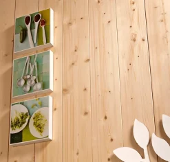 Lambris bois ISB sapin raboté coloris naturel l. 235cm x l. 13,5cm x ép. 1,2cm- Outlet