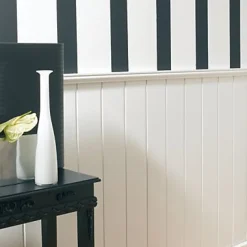 Lambris MDF frêne blanc (vendu à la botte)